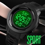 SKMEI 1731 Dreifache runde Zifferblatt-LED-Dualzeit-Digitalanzeige, leuchtende elektronische Uhr – Bild 7