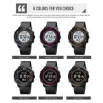 SKMEI 1736 dreifache runde Zifferblatt-Timing-LED-Digitalanzeige leuchtende elektronische Uhr – Bild 2