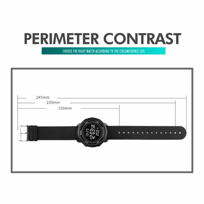 SKMEI 1736 dreifache runde Zifferblatt-Timing-LED-Digitalanzeige leuchtende elektronische Uhr – Bild 4