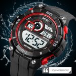 SKMEI 1756 Dual Time Countdown Wecker Herren Sport leuchtende elektronische Uhr – Bild 6