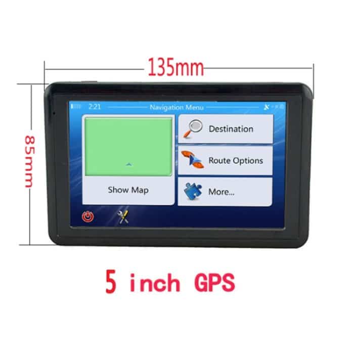 Q5 Auto 5 Zoll HD TFT Touchscreen GPS Navigator Unterstützung TF Karte / MP3 / FM Sender, Europe Map, Australia Map, North America Map, Southeast Asia Map, Middle East Map, South America Map, Africa Map – Bild 2