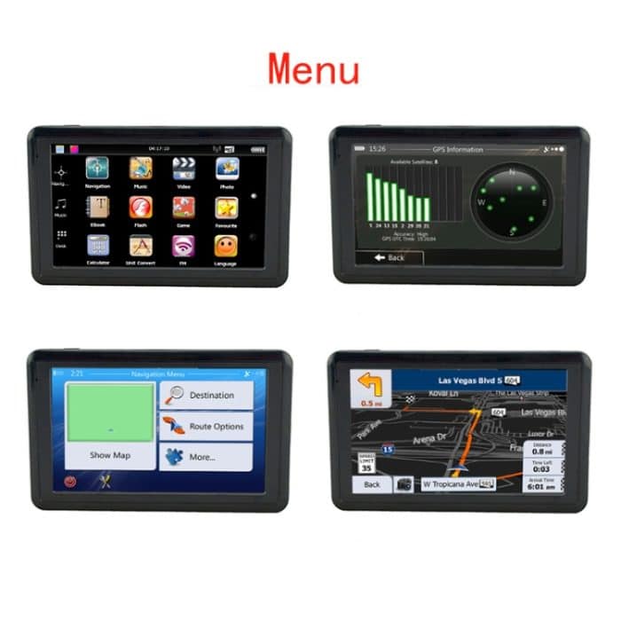 Q5 Auto 5 Zoll HD TFT Touchscreen GPS Navigator Unterstützung TF Karte / MP3 / FM Sender, Europe Map, Australia Map, North America Map, Southeast Asia Map, Middle East Map, South America Map, Africa Map – Bild 4