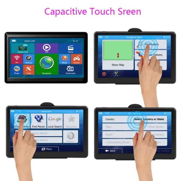 7-Zoll-Auto-HD-GPS-Navigator 8G + 128M kapazitiver Bildschirm, unterstützt FM / TF-Karte, Europe Map, Australia Map, Southeast Asia Map, North America Map, Middle East Map, South America Map, Africa Map – Bild 4