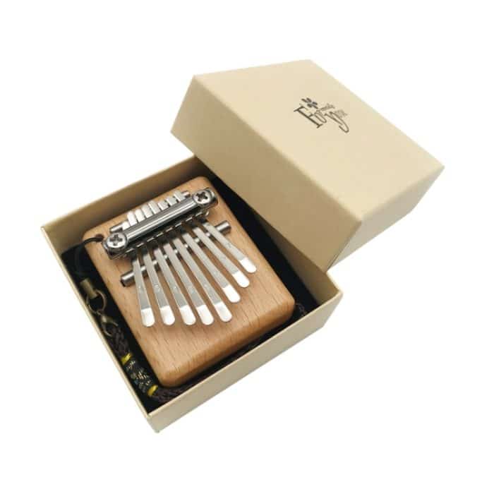 EDA001914801A.jpg Mini-Daumenklavier mit 8 Tönen, Kalimba-Musikinstrumente, Geschenkbox – Bild 1