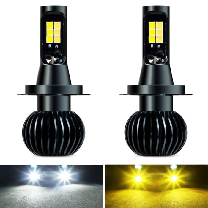 DC9-32V / 3000LM / 30W / 6000K + 3000K IP65 Auto-LED-Zweifarb-Nebelscheinwerfer mit 12LEDs CSP-Lampenperlen, 2 PCS EV15 H1, 2 PCS EV15 H3, 2 PCS EV15 H7 – Bild 1