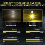 DC9-32V / 3000LM / 30W / 6000K + 3000K IP65 Auto-LED-Zweifarb-Nebelscheinwerfer mit 12LEDs CSP-Lampenperlen, 2 PCS EV15 H1, 2 PCS EV15 H3, 2 PCS EV15 H7 – Bild 7