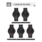 SKMEI 9218 Herren-Quarzuhr mit horizontal gestreiftem arabischen Ziffern-Zifferblatt und Mesh-Gürtel – Bild 2