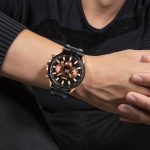 SKMEI 9241 Herren Kalender Stoppuhr Edelstahlarmband Quarzuhr – Bild 5