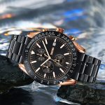 SKMEI 9253 Herren-Stoppuhr, Datum, sechs Stifte, Edelstahlarmband, Quarzuhr – Bild 2