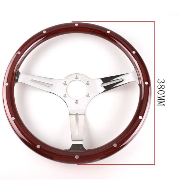 Auto-Modifikation, 380 mm Rennsport-Universal-Lenkrad, perforiert, 380mm Steering Wheel – Bild 4