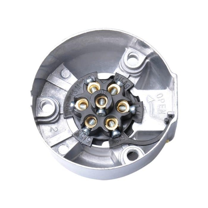 12V 7 Pin Rundstecker Buchse Metall Anhänger Adapter Stecker Boot Carvan EU Stecker, A0201 – Bild 4