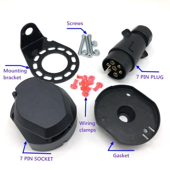 7-poliger 12N-Elektrik-Konverter für Anhänger, Wohnwagen, Stecker und Steckdosen-Adapter, A0364 – Bild 6