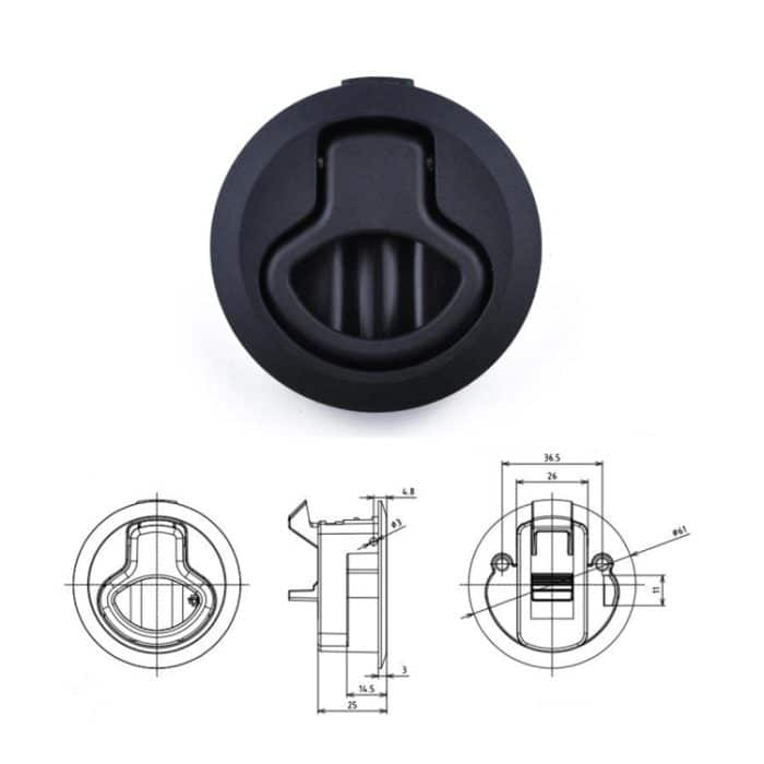 A5661 4 PCS RV / Yacht Flush Pull Slam Riegel – Bild 5