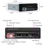 9601C HD 7 Zoll Universal Auto manuell einziehbarer Bildschirm MP5-Player mit Carplay, Support FM & Bluetooth & TF-Karte – Bild 9