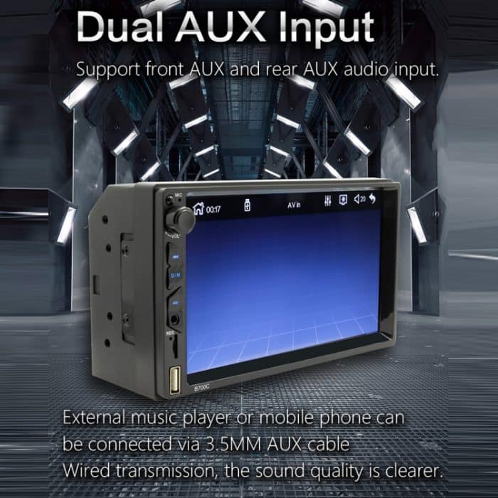 B700C HD 7 Zoll Universal-MP5-Player fürs Auto mit kabelgebundenem Carplay, unterstützt FM, Bluetooth und TF-Karte – Bild 8