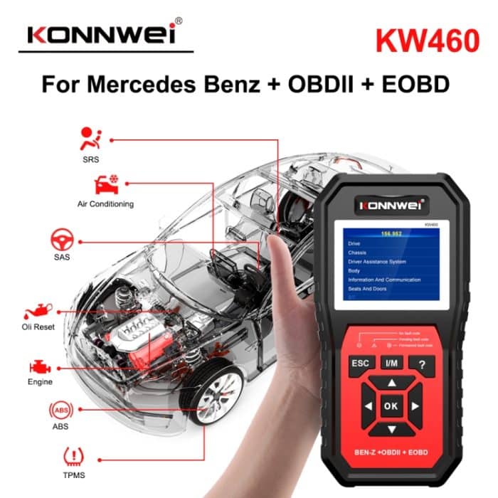 Konnwei KW460 Auto 2,8 Zoll 12V Blei-Säure-Batterie-Tester-Fehler-Diagnose-Instrument – Bild 4
