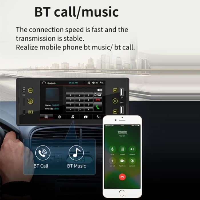 SW150 5-Zoll-HD-Touchscreen Dual USB-Auto MP5-Player Bluetooth-Umkehrung von Video-Karte U-Disk Radio – Bild 4