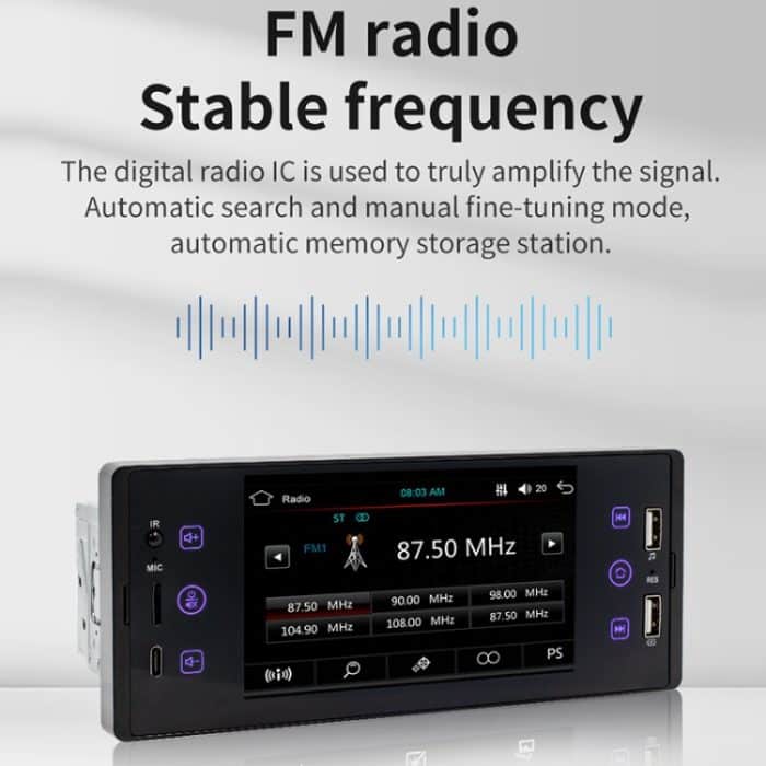 SW150 5-Zoll-HD-Touchscreen Dual USB-Auto MP5-Player Bluetooth-Umkehrung von Video-Karte U-Disk Radio – Bild 5