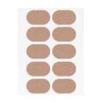 10 Stück 011 flanellfreie Aufkleber, multifunktional, schweißabsorbierend, atmungsaktiv, verschleißfest, Fersenschutz, Größe: 3 x 2,1 cm, 3 x 2.1cm