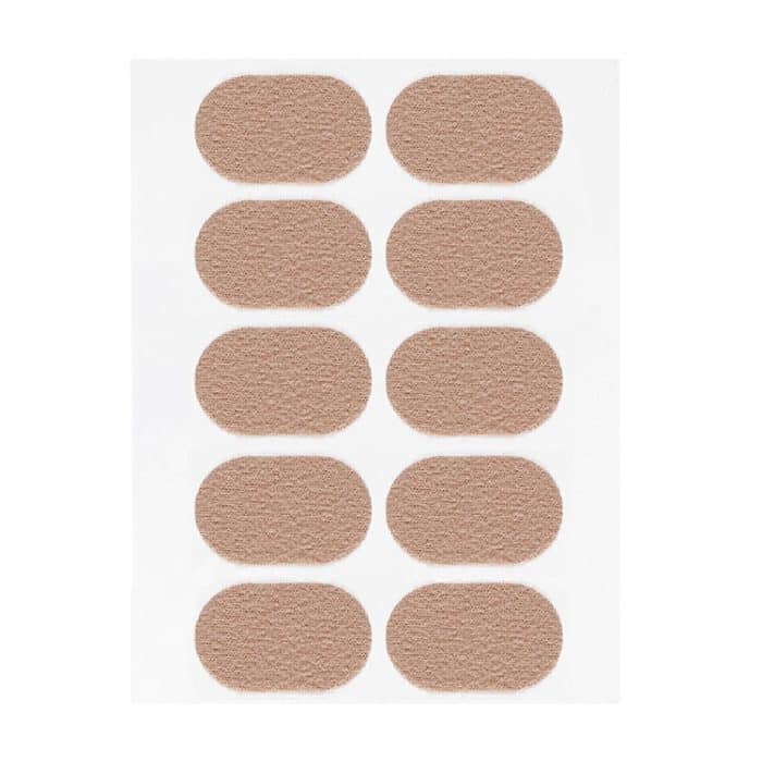 10 Stück 011 flanellfreie Aufkleber, multifunktional, schweißabsorbierend, atmungsaktiv, verschleißfest, Fersenschutz, Größe: 3 x 2,1 cm, 3 x 2.1cm – Bild 1