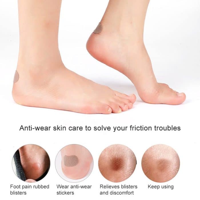 10 Stück 011 flanellfreie Aufkleber, multifunktional, schweißabsorbierend, atmungsaktiv, verschleißfest, Fersenschutz, Größe: 3 x 2,1 cm, 3 x 2.1cm – Bild 4