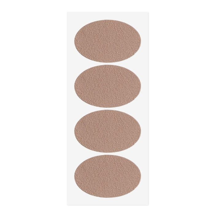 EDA002135501A.jpg 4 Stück flanellfreie Aufkleber, multifunktional, schweißabsorbierend, atmungsaktiv, verschleißfest, Fersenschutz, Größe: 7,5 x 4,8 cm – Bild 1