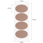 4 Stück flanellfreie Aufkleber, multifunktional, schweißabsorbierend, atmungsaktiv, verschleißfest, Fersenschutz, Größe: 7,5 x 4,8 cm – Bild 2