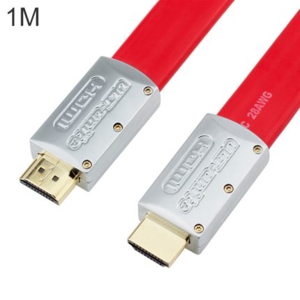 ULT-unite 4K Ultra HD vergoldetes HDMI-auf-HDMI-Flachkabel, 1m, 1.5m, 2m, 3m, 5m, 6m, 8m, 10m, 12m, 15m, 16m, 17m, 18m, 20m