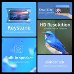 Tragbarer Heimkino-LCD-Projektor T4, reguläre Version, 1024 x 600, 1200 Lumen, US Plug, EU Plug, UK Plug, AU Plug – Bild 5