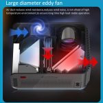 Tragbarer Heimkino-LCD-Projektor T4, reguläre Version, 1024 x 600, 1200 Lumen, US Plug, EU Plug, UK Plug, AU Plug – Bild 8