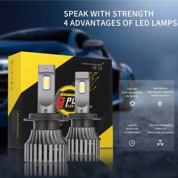 DC9-16V / 30W / 8000LM / 6000K IP67 Auto LED 3570 Lampenperlen Scheinwerfer, 1 Pair G8 Plus 9005, 1 Pair G8 Plus 9006, 1 Pair G8 Plus H1, 1 Pair G8 Plus H4, 1 Pair G8 Plus H7, 1 Pair G8 Plus H11 – Bild 3