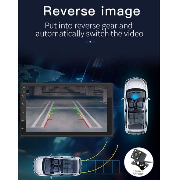 S-072A 7-Zoll-IPS-Bildschirm-Car-Android-Player GPS-Navigations-Bluetooth-Touch-Radio, Support Mirror Link & FM & WiFi & Lenkradsteuerung – Bild 4