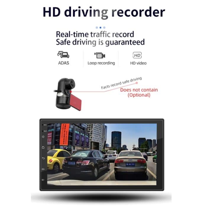 S-072A 7-Zoll-IPS-Bildschirm-Car-Android-Player GPS-Navigations-Bluetooth-Touch-Radio, Support Mirror Link & FM & WiFi & Lenkradsteuerung – Bild 5