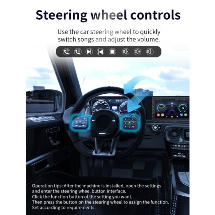 S-072A 7-Zoll-IPS-Bildschirm-Car-Android-Player GPS-Navigations-Bluetooth-Touch-Radio, Support Mirror Link & FM & WiFi & Lenkradsteuerung – Bild 6