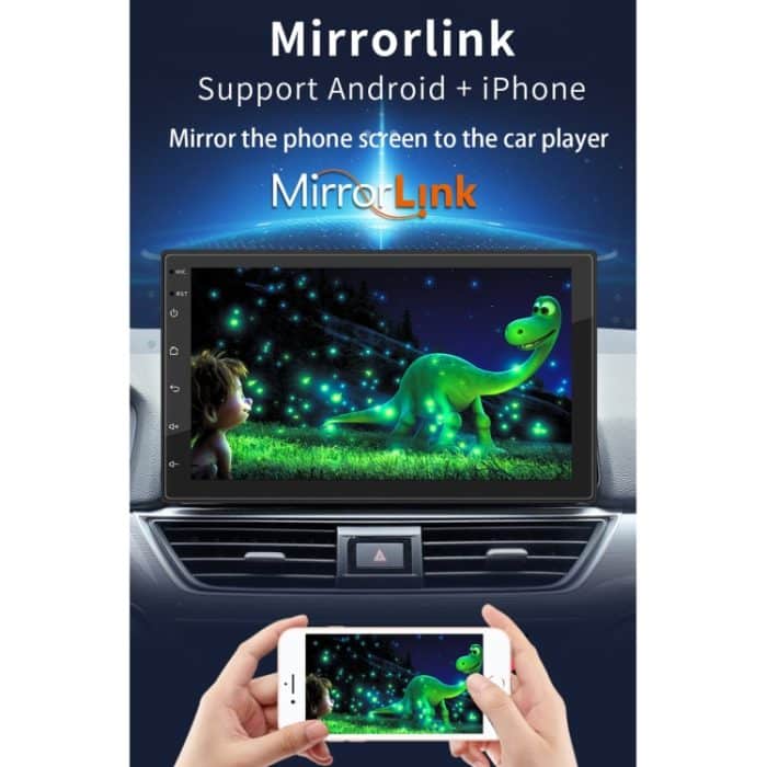 S-072A 7-Zoll-IPS-Bildschirm-Car-Android-Player GPS-Navigations-Bluetooth-Touch-Radio, Support Mirror Link & FM & WiFi & Lenkradsteuerung – Bild 7