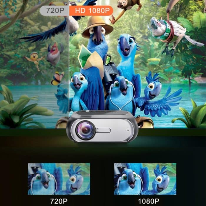 T7 1920x1080P 200 ANSI tragbarer Heimkino-LED-HD-Digitalprojektor, gleiche Bildschirmversion,, Same Screen Version, EU Plug, Same Screen Version, UK Plug, Same Screen Version, AU Plug – Bild 7