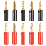 Rote und schwarze Abdeckung für das Auto, vergoldeter 4-mm-Bananenkopf-Audiostecker, A6545 10 in 1, A6546 20 in 1, A6549 40 in 1