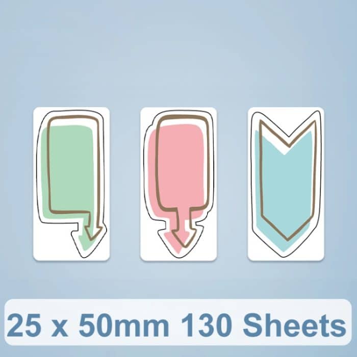 Thermodruck-Etikettenpapier für NiiMbot D101 / D11, 25 x 50mm 130 Sheets Look Here, 25 x 50mm 130 Sheets Cherry Blossom Knot – Bild 1