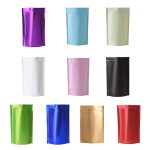 100 Stück/Set Snack-Standbodenbeutel aus mattierter Aluminiumfolie, 8x12+3cm, 9x13+3cm – Bild 2