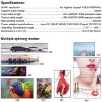 1080P 2 x 2 HDMI + DVI auf 4 HDMI-Anschlüsse Videowand-Controller, 1080P – Bild 7