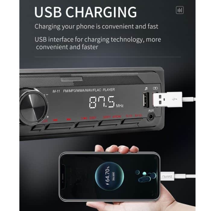 M11-Auto-Bluetooth-MP3-Player-Unterstützung Mobiltelefon Interconnection / FM / TF-Karte – Bild 5