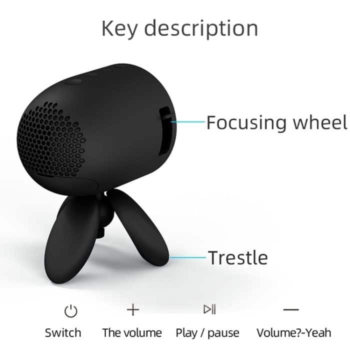 YG220 Gleiche Bildschirmversion Kinderprojektor Mini LED tragbarer Heimlautsprecherprojektor, AU Plug – Bild 5