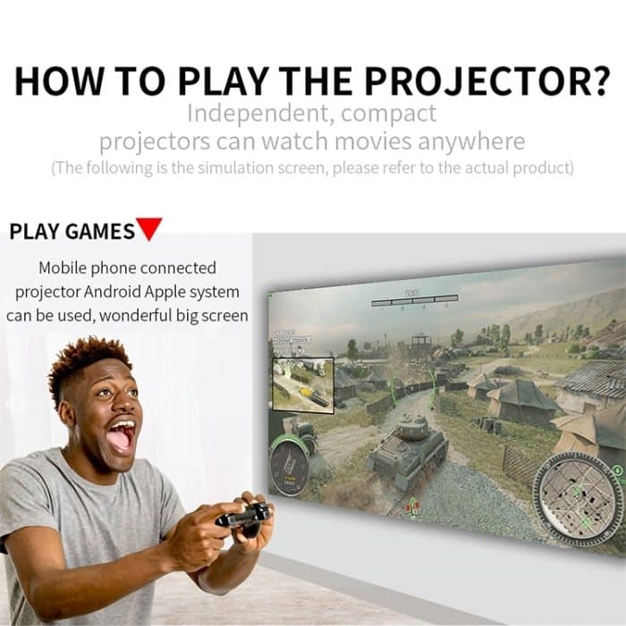 YG220 Gleiche Bildschirmversion Kinderprojektor Mini LED tragbarer Heimlautsprecherprojektor, AU Plug – Bild 6