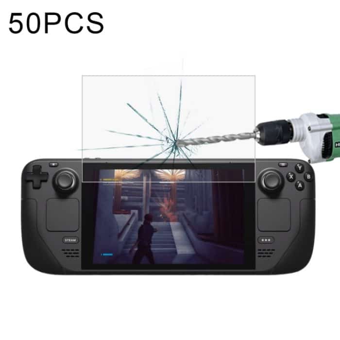 50 Stück 0,26 mm 9H 2,5D gehärtete Glasfolie, For Deck Game Console (50 PCS) – Bild 1
