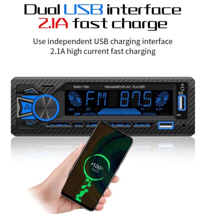 SWM-1789 Car Radio Receiver Bluetooth 5.1 MP3-Player mit Fernbedienung – Bild 4