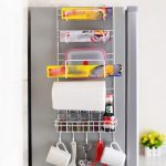 Mehrschichtiges Kühlschrank-Lagerregal, Seitenregal, Seitenwandhalter, Multifunktions-Küchenorganisator, Haushalt, Multifunctional Rack, Sun Flower Rack – Bild 2