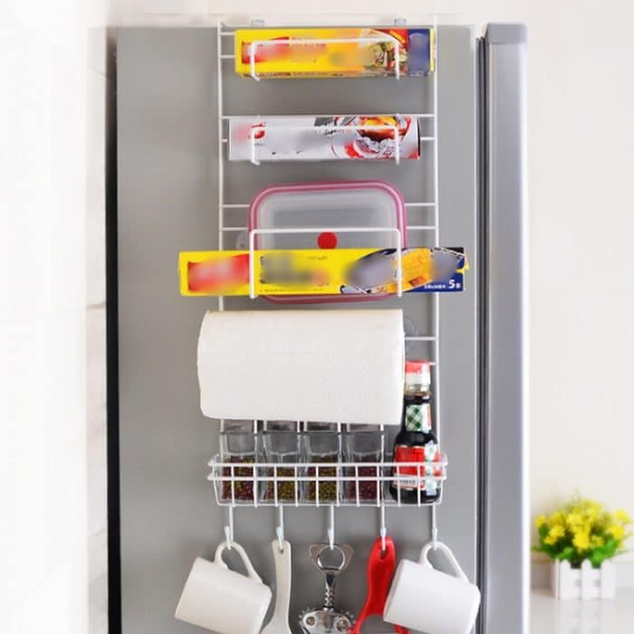 Mehrschichtiges Kühlschrank-Lagerregal, Seitenregal, Seitenwandhalter, Multifunktions-Küchenorganisator, Haushalt, Multifunctional Rack, Sun Flower Rack – Bild 2