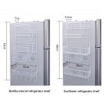 Mehrschichtiges Kühlschrank-Lagerregal, Seitenregal, Seitenwandhalter, Multifunktions-Küchenorganisator, Haushalt, Multifunctional Rack, Sun Flower Rack – Bild 5