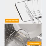 Küche Abtropfgestell Spüle Abflusskorb Waschen Gemüse Obst Trocknen Halter Edelstahl verstellbares Gestell, Arch Net Style, Flat Bottom Style, Ordinary Style – Bild 5