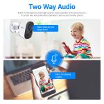 ESCAM G14 Wiederaufladbare 1080P Full HD AI Erkennung Infrarot Nachtsicht WiFi-Kamera – Bild 6